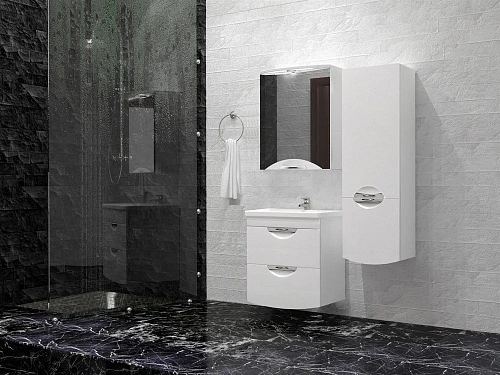 Зеркальный шкаф Style Line Жасмин 2 500/С, Люкс белый ЛС-000010038 Зеркальный шкаф Style Line Жасмин 2 500/С, Люкс белый ЛС-000010038