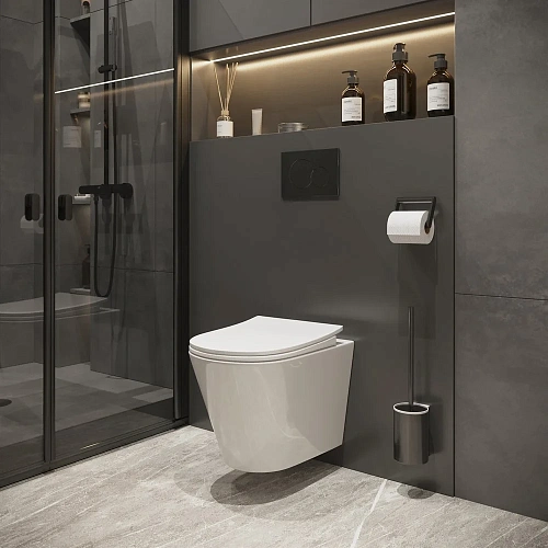 Унитаз подвесной Niagara Vista NG-9302 (495x365x375) безободковый с тонкой крышкой Унитаз подвесной Niagara Vista NG-9302 (495x365x375) безободковый с тонкой крышкой