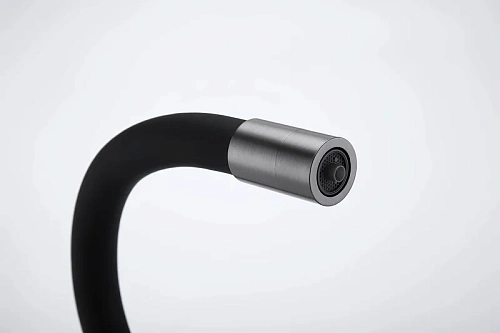 Смеситель для кухни Paulmark Salix вороненая сталь Sa213419-GM Смеситель для кухни Paulmark Salix вороненая сталь Sa213419-GM