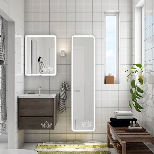 Шкаф-пенал ART&MAX PLATINO AM-Pla-400-1600-1D-R-L-DS-F с подсветкой Шкаф-пенал ART&MAX PLATINO AM-Pla-400-1600-1D-R-L-DS-F с подсветкой