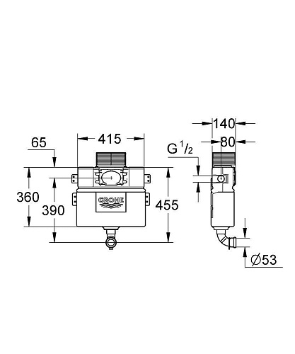 Бачок скрытого монтажа GROHE (38422000) Бачок скрытого монтажа GROHE (38422000)