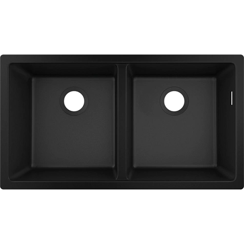 Кухонная мойка Hansgrohe S51 S510-U770 370/370 43434170, черный графит Кухонная мойка Hansgrohe S51 S510-U770 370/370 43434170, черный графит