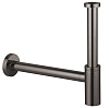 Картинка анонса товара «сифон для раковины grohe 1 1/4 дюйма из латуни, темный гарфит, глянец (28912a00)»