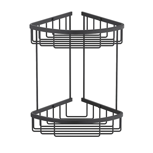 Полка Timo Saona 13082/03 угловая двойная черный Полка Timo Saona 13082/03 угловая двойная черный