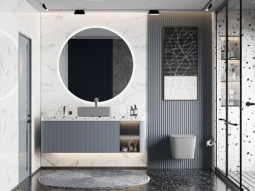 Унитаз подвесной ABBER Rechteck AC1201MG серый матовый, безободковый с крышкой микролифт Унитаз подвесной ABBER Rechteck AC1201MG серый матовый, безободковый с крышкой микролифт