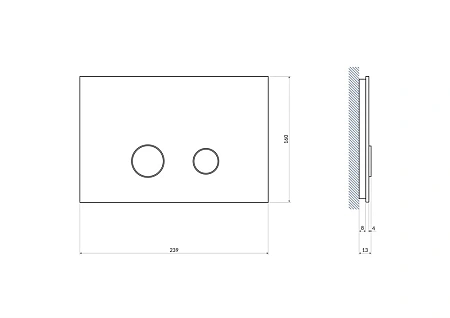 Клавиша смыва Cersanit STERO, стекло, черная глянцевая (BU-STE/Blg/Gl) P-BU-STE/Blg/Gl Клавиша смыва Cersanit STERO, стекло, черная глянцевая (BU-STE/Blg/Gl) P-BU-STE/Blg/Gl