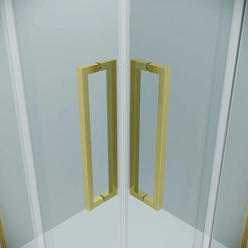 Душевой уголок GROSSMAN Cosmo 300.K33.02.9090.32.00 (90x90x195) квадрат,раздвижн,золото сатин,стекло прозрачн Душевой уголок GROSSMAN Cosmo 300.K33.02.9090.32.00 (90x90x195) квадрат,раздвижн,золото сатин,стекло прозрачн
