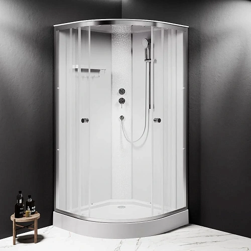 Душевая кабина AM.PM X-Joy W94C-401-100MT 100x100, четверть круга, профиль хром матовый, стекло прозрачное Душевая кабина AM.PM X-Joy W94C-401-100MT 100x100, четверть круга, профиль хром матовый, стекло прозрачное