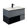 Тумба с раковиной Comforty Франкфурт 90 00-00007342 бетон светлый раковина Quadro 90