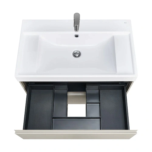 Тумба под раковину Roca Ona 800 бежево-серый матовый 2 ящика A857630510 Тумба под раковину Roca Ona 800 бежево-серый матовый 2 ящика A857630510