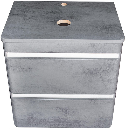 Тумба под раковину Style Line Атлантика 70, Люкс бетон темный, (2 ящ.), со столешницей МДФ, PLUS СС-00002282 Тумба под раковину Style Line Атлантика 70, Люкс бетон темный, (2 ящ.), со столешницей МДФ, PLUS СС-00002282