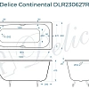 Ванна чугунная Delice Continental 180х80 с отверстиями под ручки DLR230627R Ванна чугунная Delice Continental 180х80 с отверстиями под ручки DLR230627R