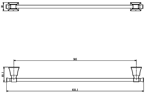 Полотенцедержатель ART&MAX GENOVA AM-M-036-CR Полотенцедержатель ART&MAX GENOVA AM-M-036-CR