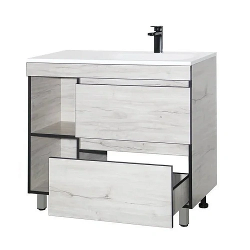 Тумба под раковину Style Line Берлин 90 СС-00002281 напольная PLUS, соната правая Тумба под раковину Style Line Берлин 90 СС-00002281 напольная PLUS, соната правая