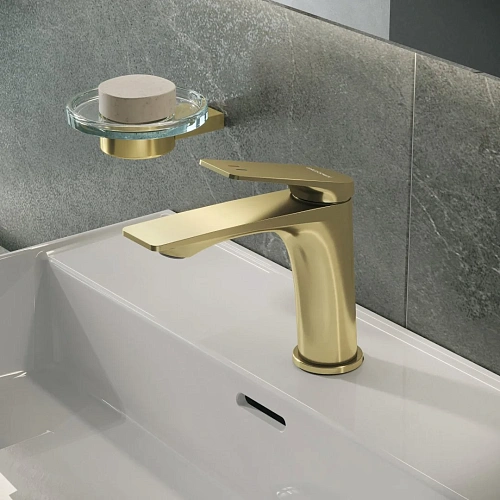 Смеситель для раковины GROSSMAN Galaxy 510.K35.01.320 золото сатиновый Смеситель для раковины GROSSMAN Galaxy 510.K35.01.320 золото сатиновый