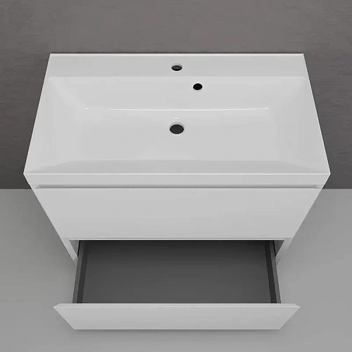 Тумба под раковину Style Line Манхэттен 80 см ЛС-00002371 напольная, белый матовый Тумба под раковину Style Line Манхэттен 80 см ЛС-00002371 напольная, белый матовый