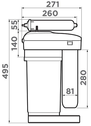 Фильтр для воды Omoikiri Pure Drop 2.1.4S 4998004 Фильтр для воды Omoikiri Pure Drop 2.1.4S 4998004