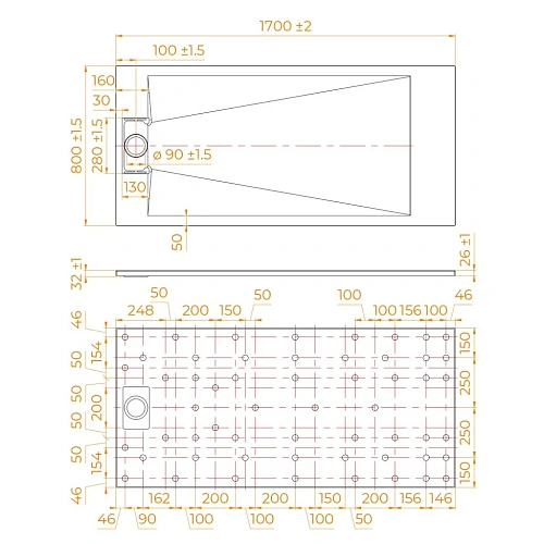 Душевой поддон RGW SMC TUS-W 800x1700 мм 553702817-01 прямоугольный белый Душевой поддон RGW SMC TUS-W 800x1700 мм 553702817-01 прямоугольный белый
