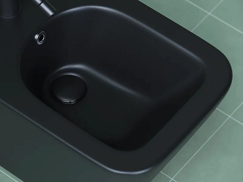 Биде подвесное Ceramica Nova METRIC CN3008MB черный матовый Биде подвесное Ceramica Nova METRIC CN3008MB черный матовый
