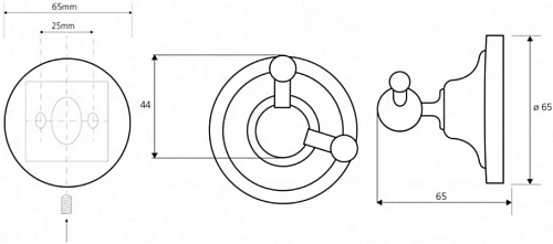 Крючок Bemeta RETRO 144306032 Крючок Bemeta RETRO 144306032
