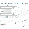 Ванна чугунная Delice Repos 1500х700 без ручек с антискользящим покрытием DLR220507-AS Ванна чугунная Delice Repos 1500х700 без ручек с антискользящим покрытием DLR220507-AS