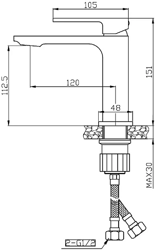 Смеситель для раковины STWORKI Карлстад KAS-01b 554458 Смеситель для раковины STWORKI Карлстад KAS-01b 554458