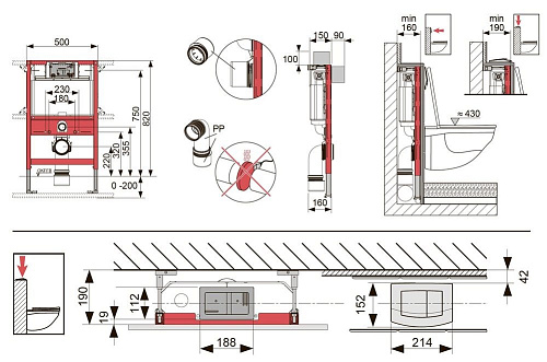 Инсталляция для унитаза TECEprofil 9300001 Инсталляция для унитаза TECEprofil 9300001