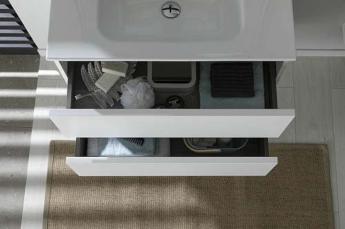 Тумба под раковину De Aqua Ариетта NEW 60 белый матовый 00265579 Тумба под раковину De Aqua Ариетта NEW 60 белый матовый 00265579