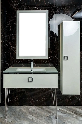 Тумба под раковину Boheme Lucido 80 см Жемчужный белый 770-080-W Тумба под раковину Boheme Lucido 80 см Жемчужный белый 770-080-W