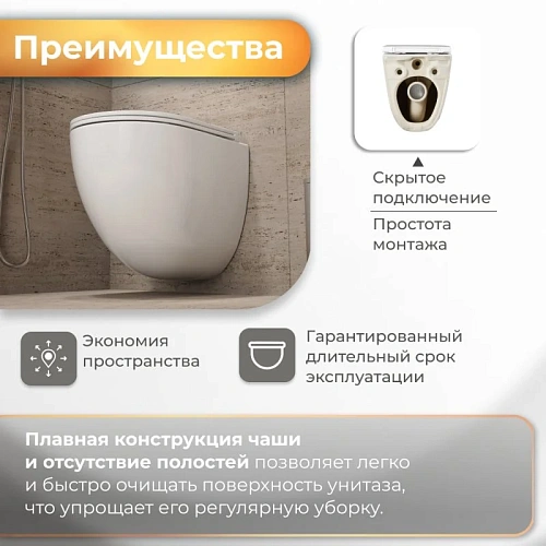 Унитаз подвесной GROSSMAN GR-4411SQC 520x360x400, безободковый, смыв торнадо бесшумный с сиденьем Унитаз подвесной GROSSMAN GR-4411SQC 520x360x400, безободковый, смыв торнадо бесшумный с сиденьем