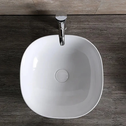 Раковина Ceruttispa CR0077 410х410х145 накладная, белая, квадратная Раковина Ceruttispa CR0077 410х410х145 накладная, белая, квадратная