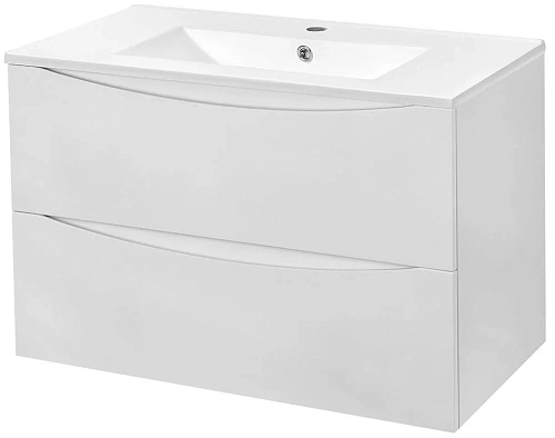 Тумба под раковину Vincea Mia 800 подвесная, 2 выкатных ящика soft close, G.White VMC-2MC800GW Тумба под раковину Vincea Mia 800 подвесная, 2 выкатных ящика soft close, G.White VMC-2MC800GW