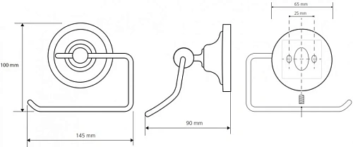 Держатель туалетной бумаги Bemeta RETRO 144312022 Держатель туалетной бумаги Bemeta RETRO 144312022