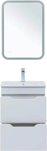 Тумба под раковину Aquanet Практика 50 белый матовый 2 ящика 00330455 напольная/подвесная Тумба под раковину Aquanet Практика 50 белый матовый 2 ящика 00330455 напольная/подвесная