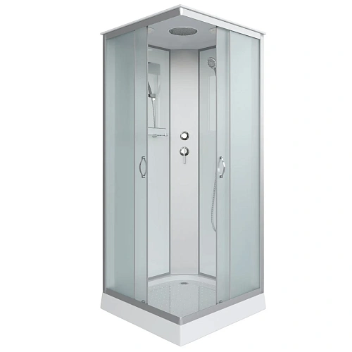 Душевая кабина Niagara Classic NG-1101-14 (900х900х2150) низкий поддон (13см) стекло матовое с полкой тонированное 11011423 Душевая кабина Niagara Classic NG-1101-14 (900х900х2150) низкий поддон (13см) стекло матовое с полкой тонированное 11011423