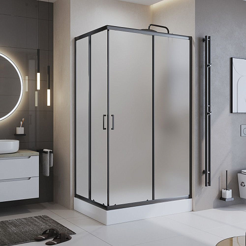 Душевой уголок BelBagno UNO-195-AH-2-120/90-P-NERO 1200x900 мм Душевой уголок BelBagno UNO-195-AH-2-120/90-P-NERO 1200x900 мм