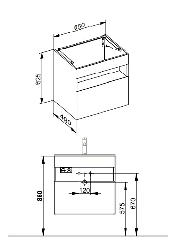 Тумба под раковину Keuco Stageline 32852300000 Тумба под раковину Keuco Stageline 32852300000