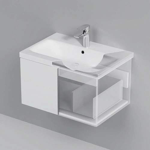 Тумба под раковину AM.PM Gem M90FHX07521WG подвесная, 75 см, push-to-open, белый Тумба под раковину AM.PM Gem M90FHX07521WG подвесная, 75 см, push-to-open, белый
