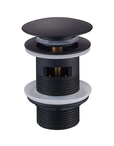 Донный клапан Raglo R600.03.06 с переливом, черный Донный клапан Raglo R600.03.06 с переливом, черный