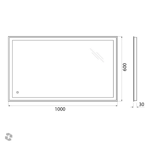 Зеркало BelBagno SPC-GRT-1000-600-LED-TCH 12W 220-240V 1000x30x600 с подсветкой и сенсорным выключателем Зеркало BelBagno SPC-GRT-1000-600-LED-TCH 12W 220-240V 1000x30x600 с подсветкой и сенсорным выключателем