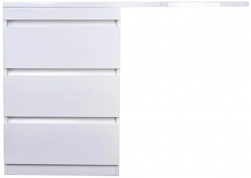 Тумба под раковину Style Line Даллас 120 (3 ящ.) Люкс белая, PLUS СС-00002272 Тумба под раковину Style Line Даллас 120 (3 ящ.) Люкс белая, PLUS СС-00002272