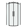 Картинка анонса товара «душевой уголок grossman classic 301.k33.04.9090.21.00 (90x90x195) полукруг,раздвижн,черн.матов,стекло прозрач»