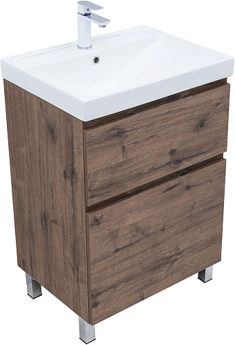 Тумба под раковину Aquanet Алвита New 60 00344127 напольная, дуб веллингтон табак Тумба под раковину Aquanet Алвита New 60 00344127 напольная, дуб веллингтон табак