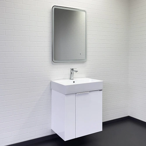 Тумба с раковиной Comforty Асти-60П 00-00019248 подвесная белый глянец раковина CF3WL032 Тумба с раковиной Comforty Асти-60П 00-00019248 подвесная белый глянец раковина CF3WL032