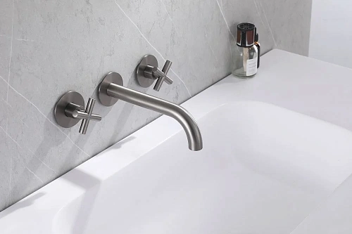 Смеситель для раковины ABBER Wasser Kreis AF81121NG скрытого монтажа, никель Смеситель для раковины ABBER Wasser Kreis AF81121NG скрытого монтажа, никель