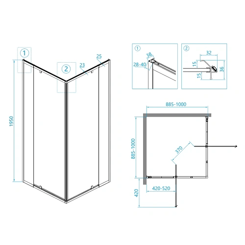 Душевой уголок RGW PA-38 1000x1000 мм 06083800-11 хром Easy Clean Душевой уголок RGW PA-38 1000x1000 мм 06083800-11 хром Easy Clean