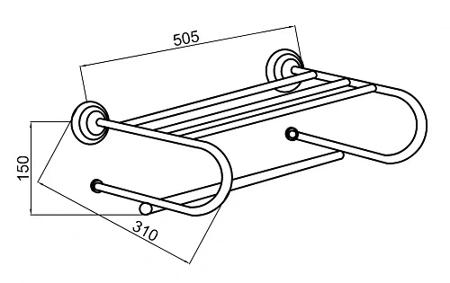 Полотенцедержатель Boheme Medici 10627 Полотенцедержатель Boheme Medici 10627