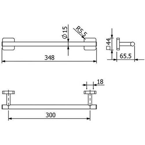 Полотенцедержатель Kludi VELA S 2596253 белый матовый Полотенцедержатель Kludi VELA S 2596253 белый матовый
