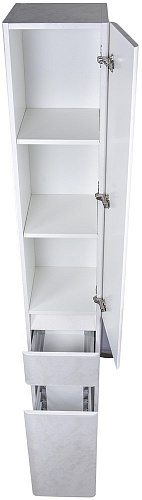 Шкаф-пенал Style Line Атлантика 30 с корзиной, Люкс бетон крем, PLUS СС-00002277 Шкаф-пенал Style Line Атлантика 30 с корзиной, Люкс бетон крем, PLUS СС-00002277