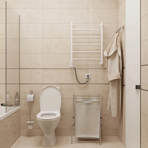 Полотенцесушитель электрический EWRIKA Сафо P 70х50 L, белый 465826 Полотенцесушитель электрический EWRIKA Сафо P 70х50 L, белый 465826